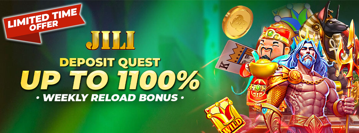 Deposit Quest Up to 1100% Weekly Reload Bonus